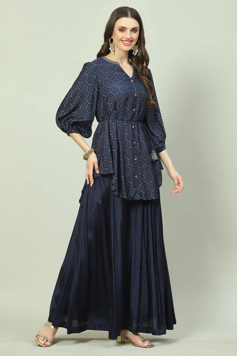 Navy LIVA Co-ord Set image number 3